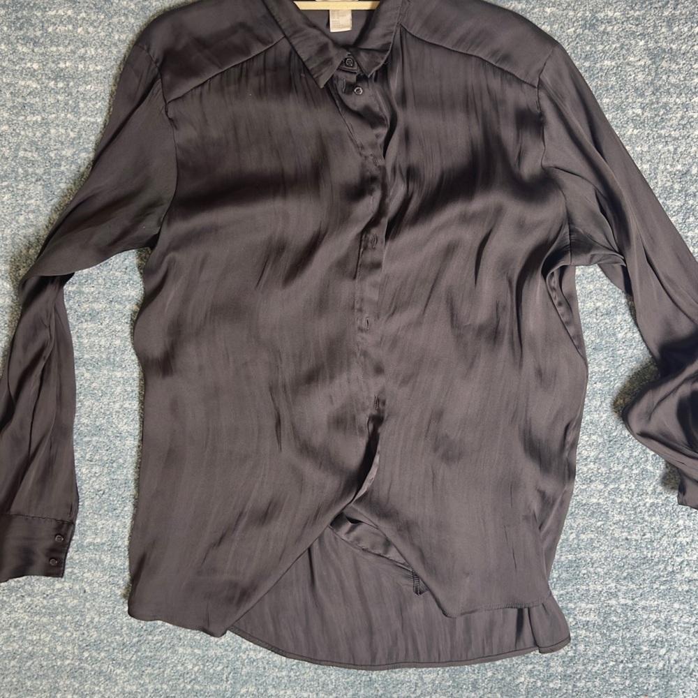 H&M Charcoal Button-Up Shirt